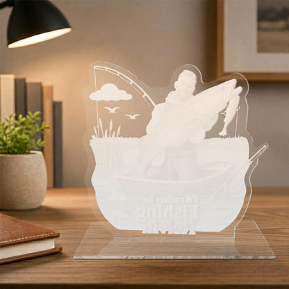 Fishing Is My Therapy - Personalized Fishing 2-Layer Acrylic Freestanding