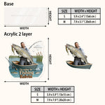 Fishing Is My Therapy - Personalized Fishing 2-Layer Acrylic Freestanding