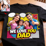 Popart Style Gift - Personalized Father T-shirt And Hoodie