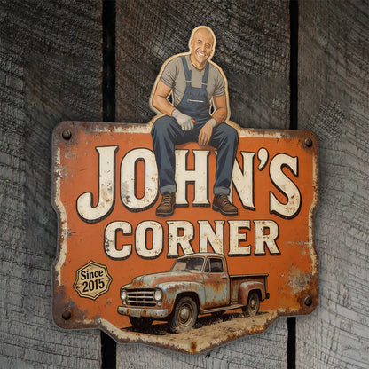 Garage Sign - Custom From Photo - Personalized Mechanic Cut Metal Sign