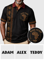 Black Dad Pride - Personalized Father Polo Shirt