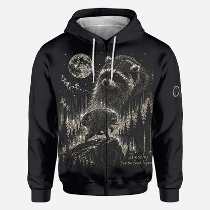 Vintage Jimothy Raccoon - Personalized Raccoon All Over Shirt