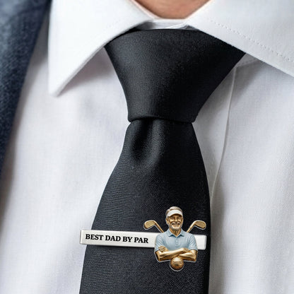Custom Any Photo Best Gift For Dad/Grandpa - Personalized Golf Tie Clip