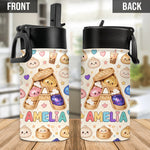 Cute & Fun Dumpling Alphabet For Kid - Personalized Kid Kids Water Bottle