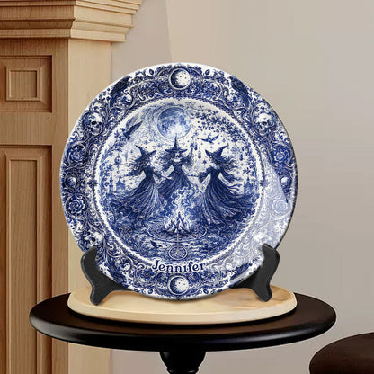 Beautiful Witch - Personalized Witch Ceramic Round Plate