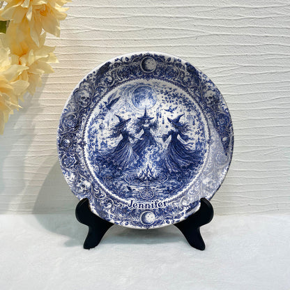 Beautiful Witch - Personalized Witch Ceramic Round Plate