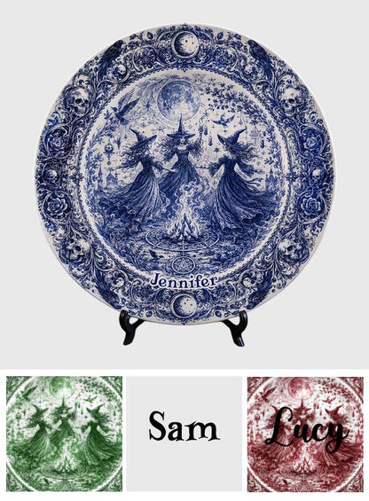 Beautiful Witch - Personalized Witch Ceramic Round Plate