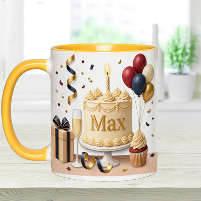 Happy Birthday - Personalized Birthday Accent Mug