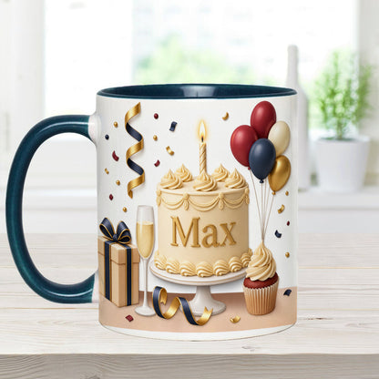 Happy Birthday - Personalized Birthday Accent Mug