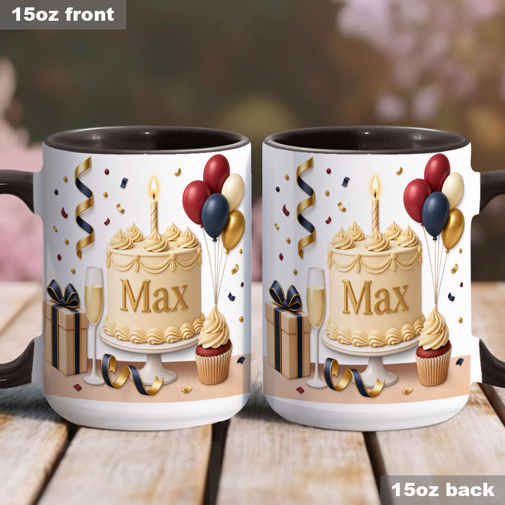 Happy Birthday - Personalized Birthday Accent Mug