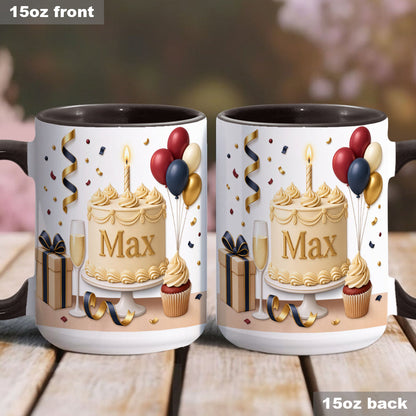 Happy Birthday - Personalized Birthday Accent Mug
