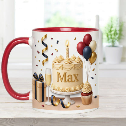 Happy Birthday - Personalized Birthday Accent Mug