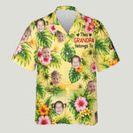 This Grandpa Daddy Belongs To - Personalized Grandpa Hawaiian Shirt