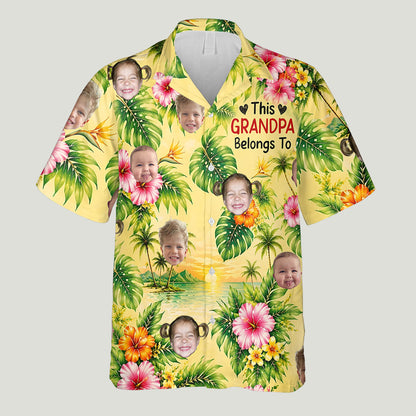 This Grandpa Daddy Belongs To - Personalized Grandpa Hawaiian Shirt