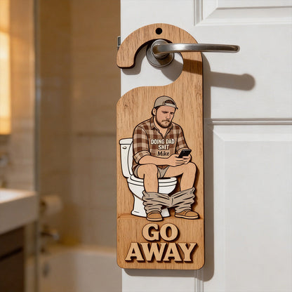 Doing Dad Sh*t - Personalized Father 2 Layered Wood Sign / Wood Plaque