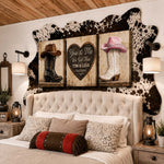 We Got This, Farmhouse Decoration, Cowboy Cowgirl Couple - Personalized Western Outfit Poster & Canvas Set