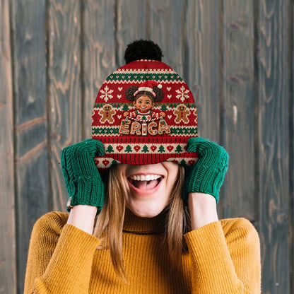 Holding Name Letter Gift For Kids - Personalized Kid Beanie Hat