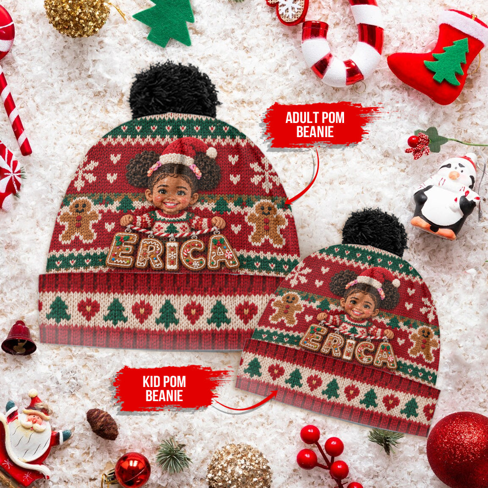 Holding Name Letter Gift For Kids - Personalized Kid Beanie Hat