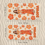 Custom Any Photo, Any Flower - Personalized Flower Lover Quick-dry Beach Towel/ Bath Towel