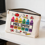 Pencil Crayon Teacher Pouch - Personalized Teacher Pouch