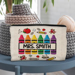 Pencil Crayon Teacher Pouch - Personalized Teacher Pouch