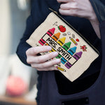 Pencil Crayon Teacher Pouch - Personalized Teacher Pouch