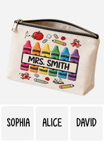 Pencil Crayon Teacher Pouch - Personalized Teacher Pouch