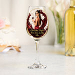 Awesome People Were Born In - Personalized Wine Wine Glass With Long Stem