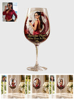 Awesome People Were Born In - Personalized Wine Wine Glass With Long Stem