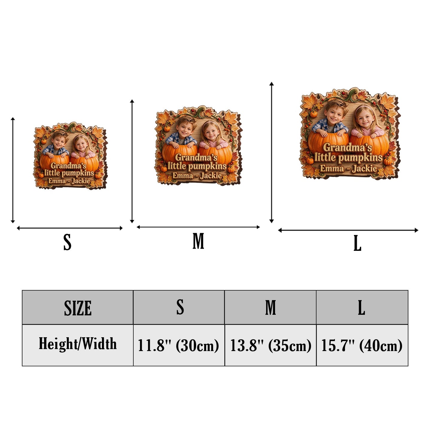 Pumpkin Garden - Personalized Grandma Wood Sign With Stake