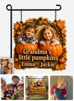 Pumpkin Garden - Personalized Grandma Wood Sign With Stake