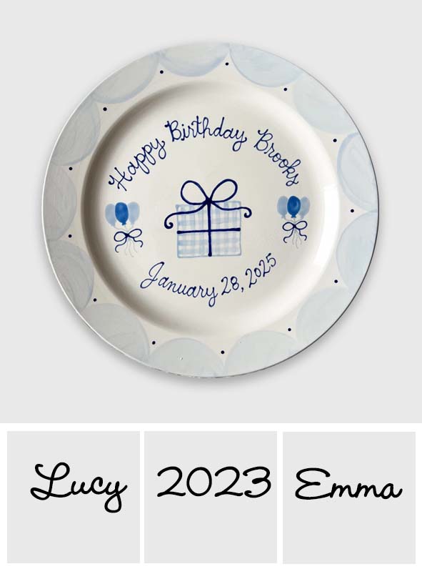 Happy Birthday - Personalized Birthday Ceramic Round Plate