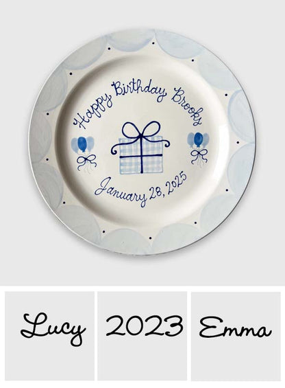 Happy Birthday - Personalized Birthday Ceramic Round Plate