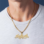 Custom Birth Flower - Personalized Self Love Shaped Metal Pendant Necklace