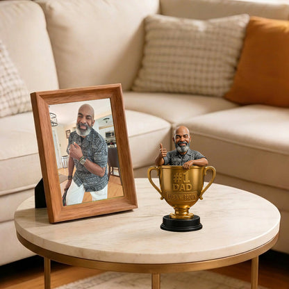 Custom Any Photo Best Papa/Dad/Uncle - Personalized Father Premium 3D Figurine