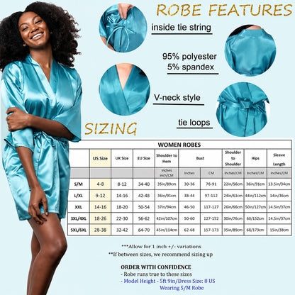 Birthmonth Flower Luxury Robe - Personalized Self Love Satin Robe