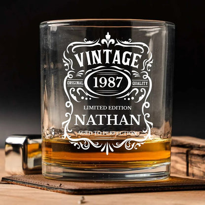 Happy Birthday - Personalized Birthday Whiskey Glass
