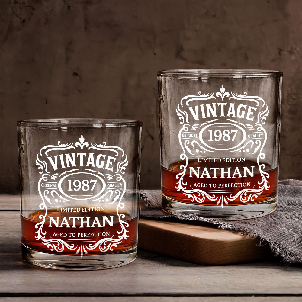 Happy Birthday - Personalized Birthday Whiskey Glass