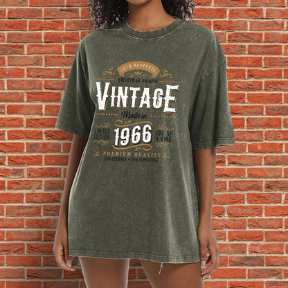 Birthday Gift - Personalized Birthday Washed T-Shirt