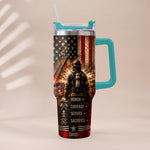 Thank You Firefighters Gift - Personalized Firefighter Tumbler With Handle