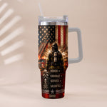 Thank You Firefighters Gift - Personalized Firefighter Tumbler With Handle