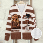 Any Photo Office Life - Personalized Colleague Cardigan Sweater