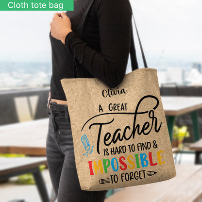 Back To School - Personalized Teacher Tote Bag
