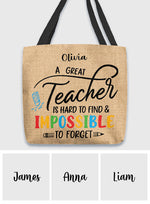 Back To School - Personalized Teacher Tote Bag