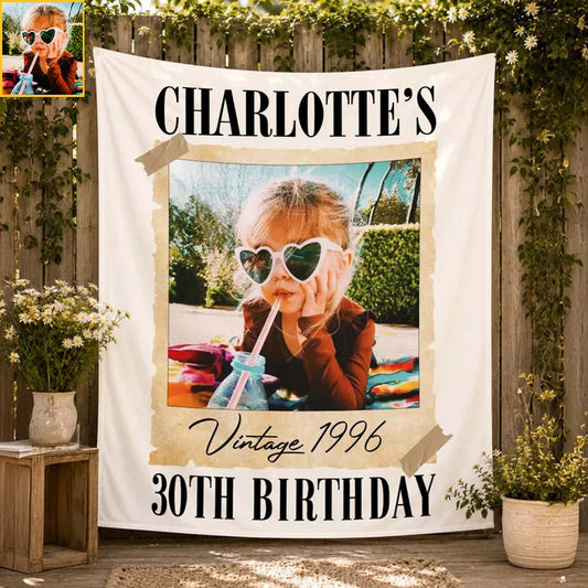 Birthday Gift - Personalized Birthday Wall Tapestry