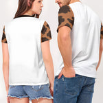 Walking By Faith Tripping Constantly - Personalized Highland Cow Fully Printed V-Neck T-Shirt