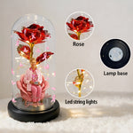 Faith Hope Love - Personalized Breast Cancer Awareness Glowing Roses Glass Dome