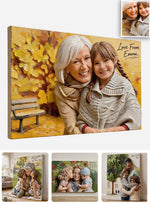 Mom Nana Gift Custom From Photo - Personalized Grandma Canvas And Poster