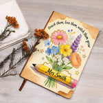 Teacher Gifts Boho Kraft - Personalized Teacher Leather Journal