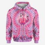 Chill Flamingo Tie Dye Shirt - Personalized Flamingo All Over Shirt